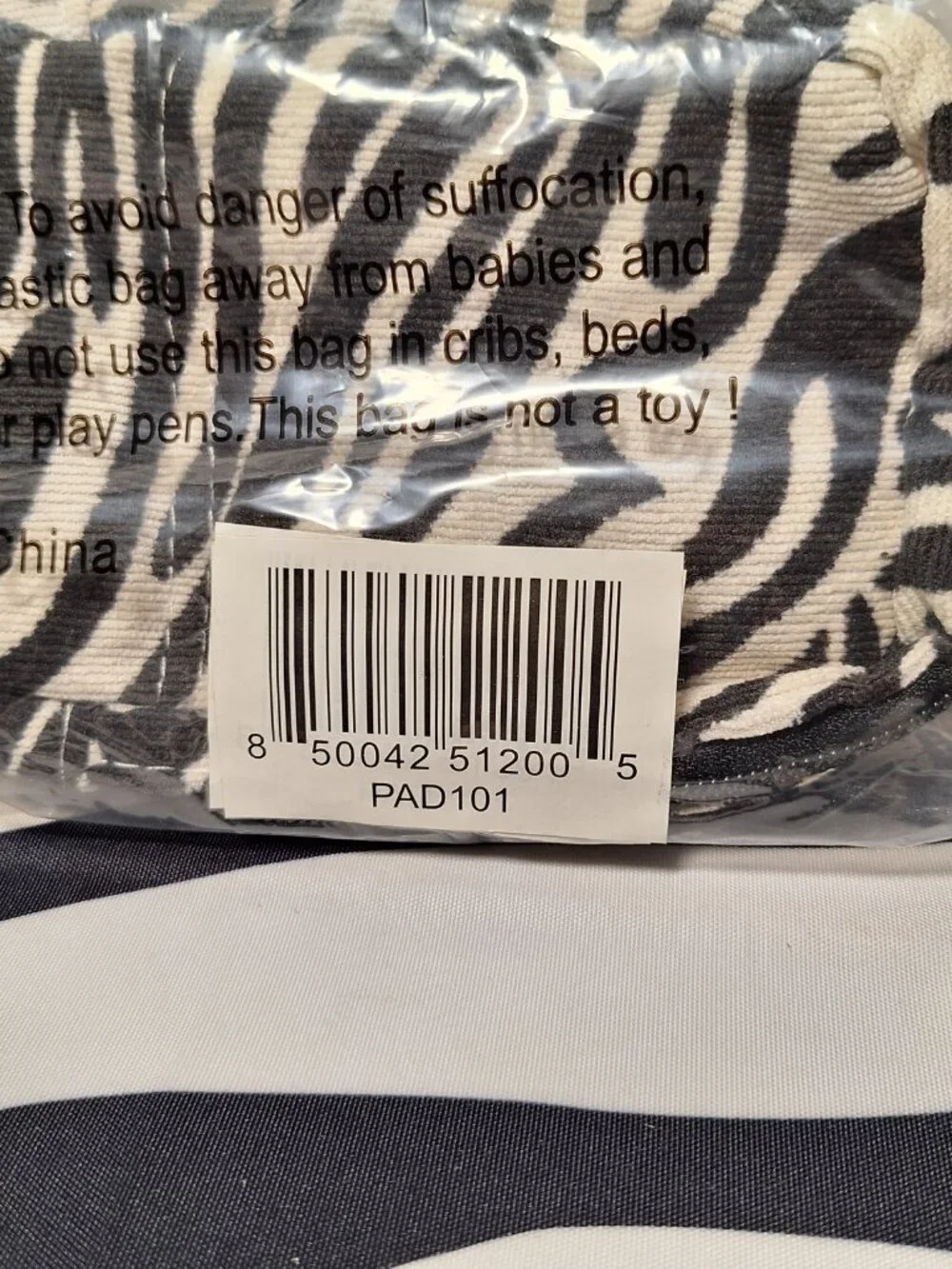 NWT Pencil Case Zebra Black & off-White